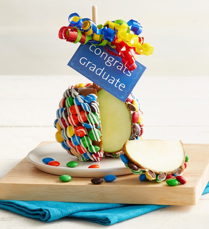 Congrats! Graduate Caramel Apple with Candies